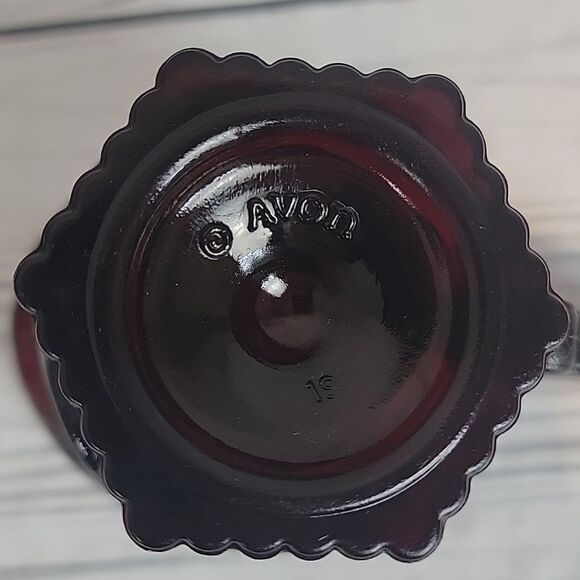 Avon Vintage 1876 Cape Cod Collection Ruby Red Glass Creamer - Picture 4 of 8